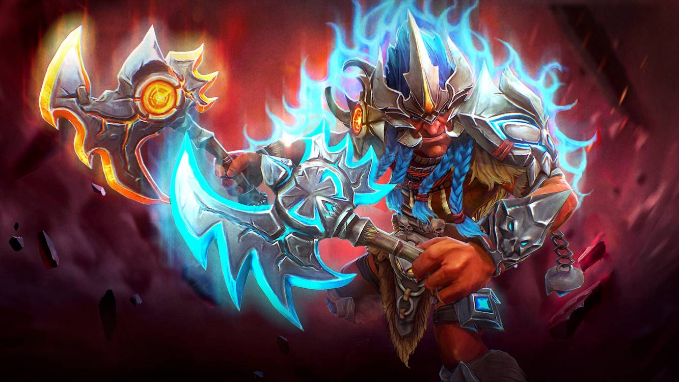 Eroe Dota 2 con ascia fiammeggiante, 1333x750 HD, Desktop