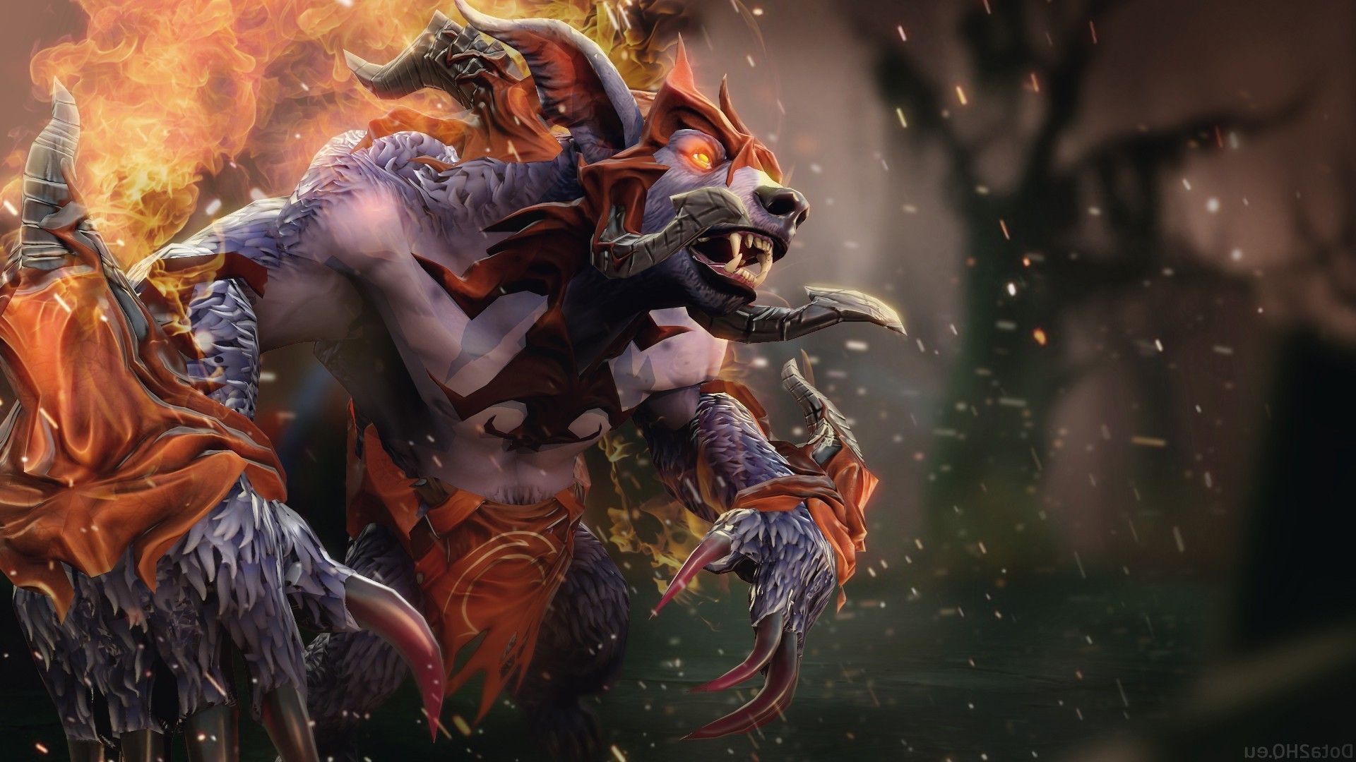Eroe demoniaco Dota 2 infuocato, 1920x1080 Full HD, Laptop