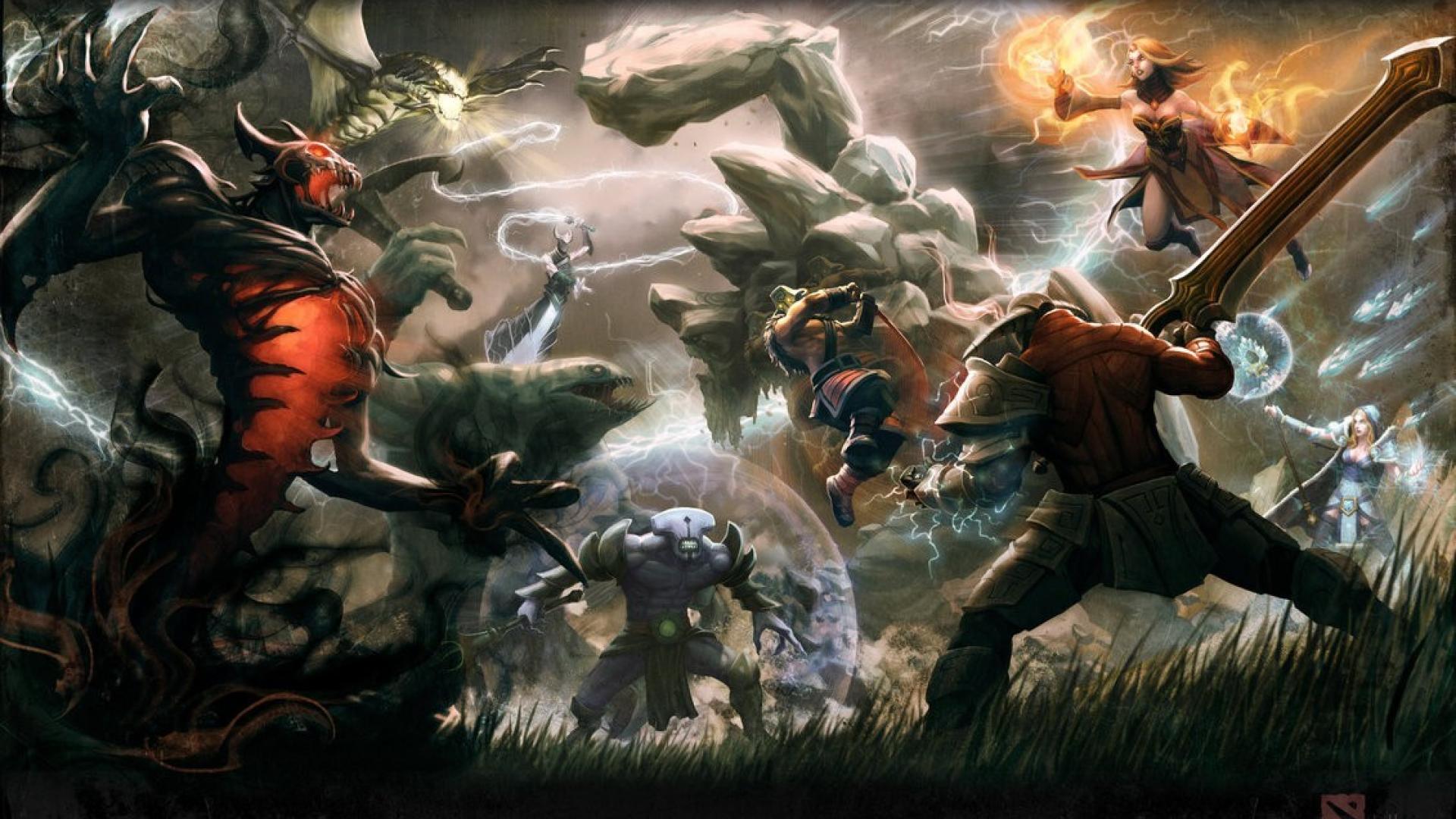 Eroi Dota 2 in battaglia, 1920x1080 1080p, PC Desktop