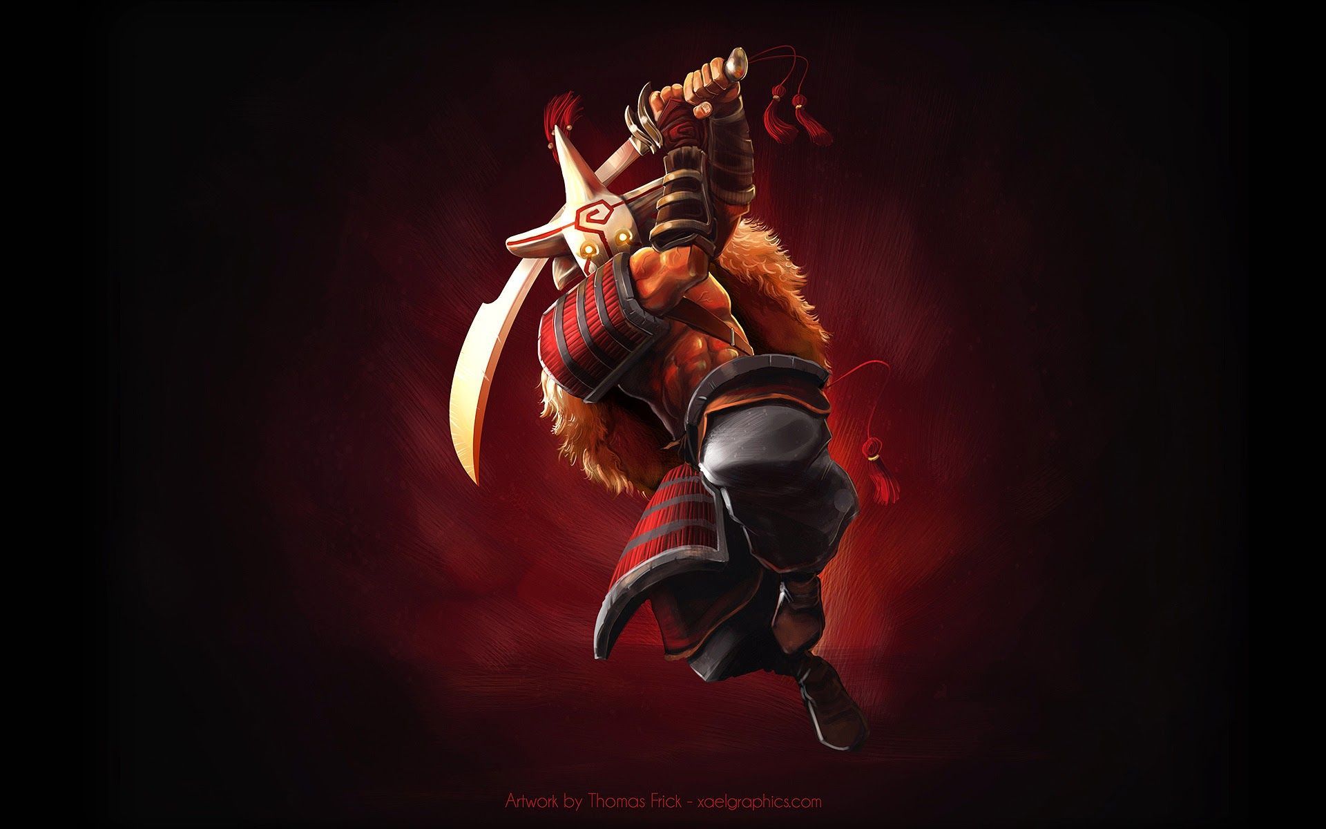 Eroe Dota 2 rosso con spade, 1920x1200 WUXGA, PC