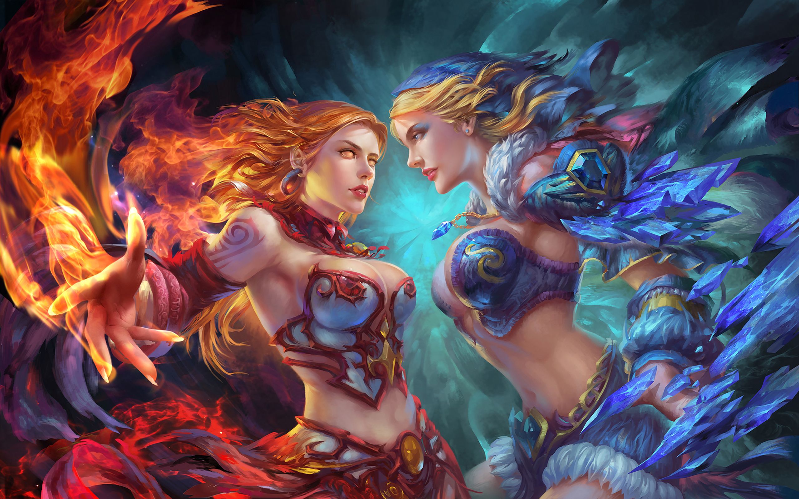 Lina e Crystal Maiden Dota 2, 2560x1600 2K+, Desktop
