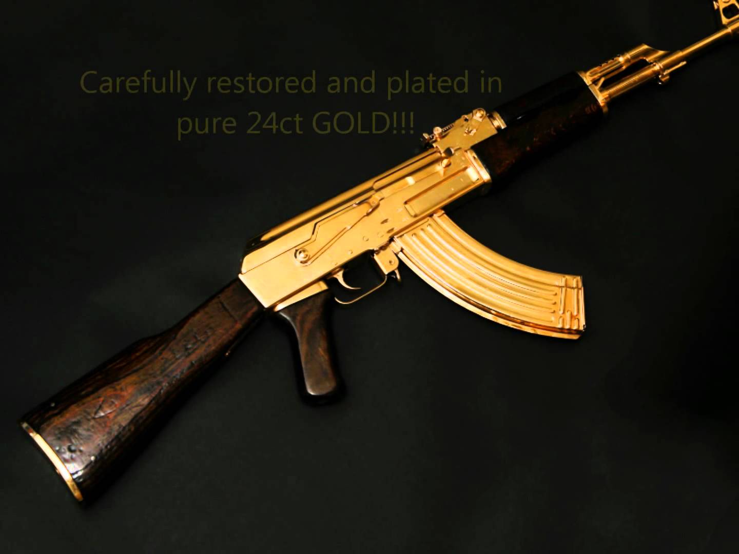 AK47 placcato oro, 1440x1080 720p, Laptop