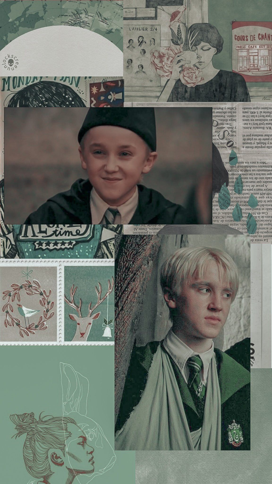 Draco Malfoy e Hermione collage, Harry Potter, 1024x788 HD, Desktop