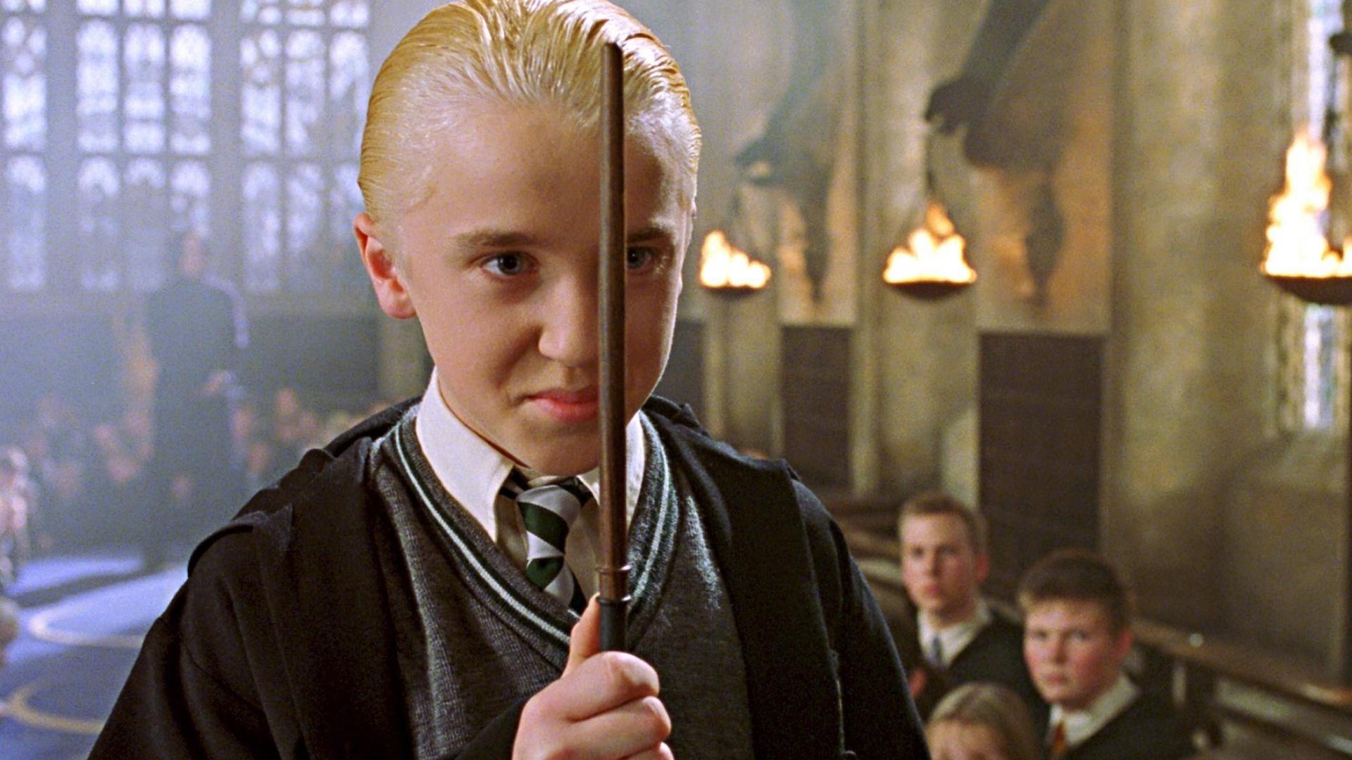 Draco Malfoy con bacchetta, Harry Potter, mondo magico, 1920x1080 1080p, Laptop