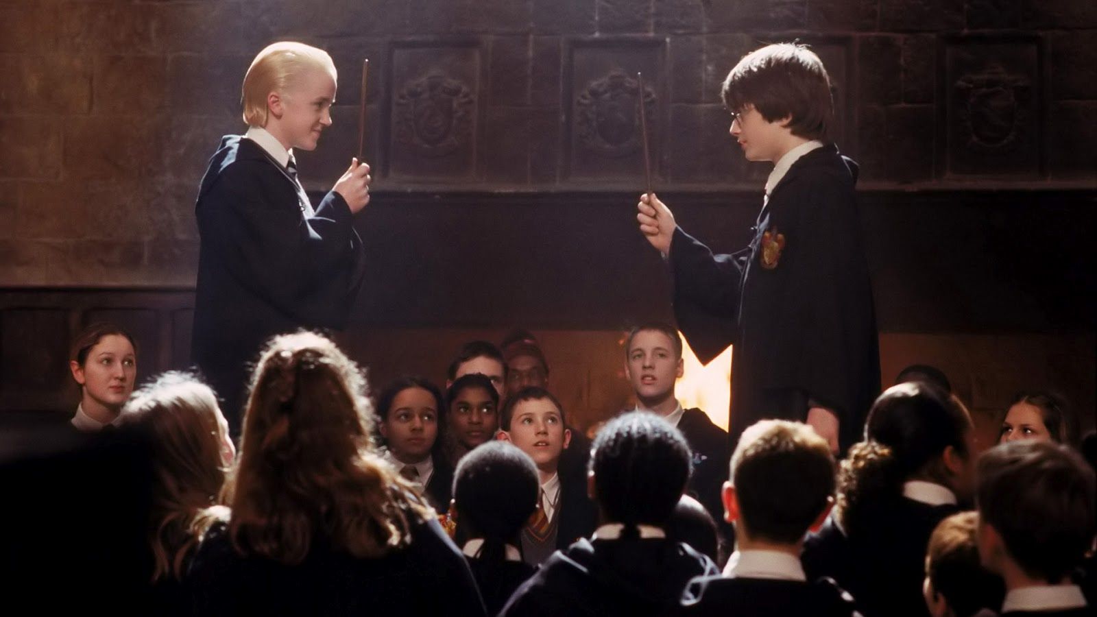 Draco Malfoy e Harry Potter, duello, 1600x900 HD Ready, PC
