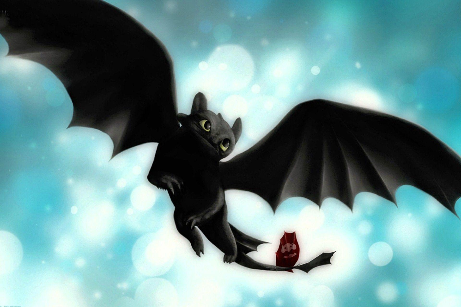 Sdentato drago nero carino, 1920x1080 Full HD, Desktop
