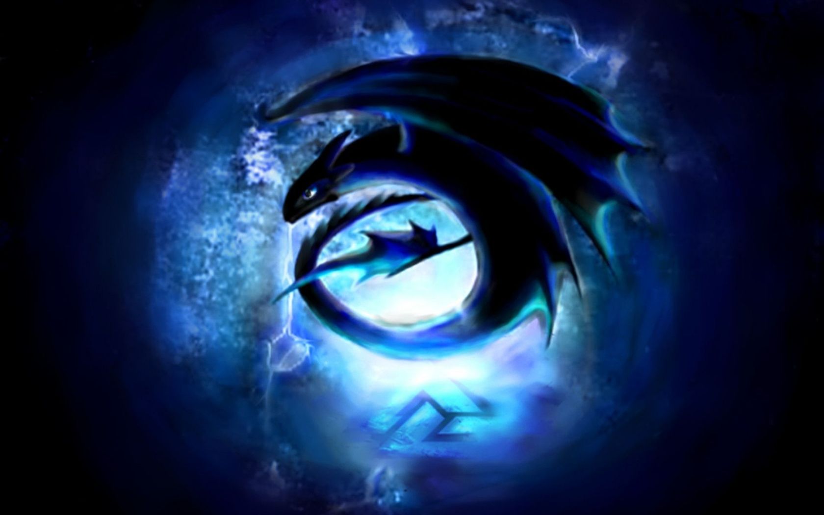 Drago nero luna blu, 1680x1050 900p, MacBook Air