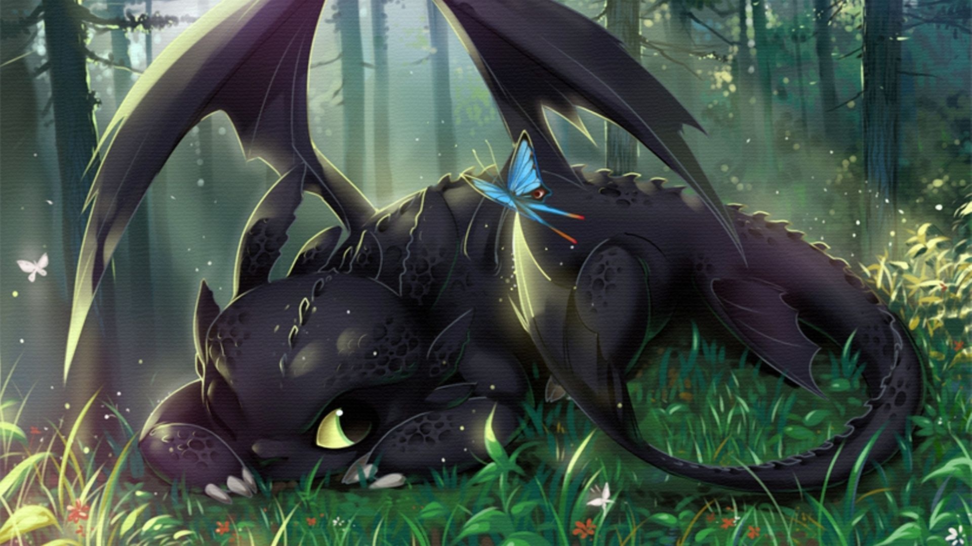Sdentato drago nella foresta, 1920x1080 1080p, PC Desktop