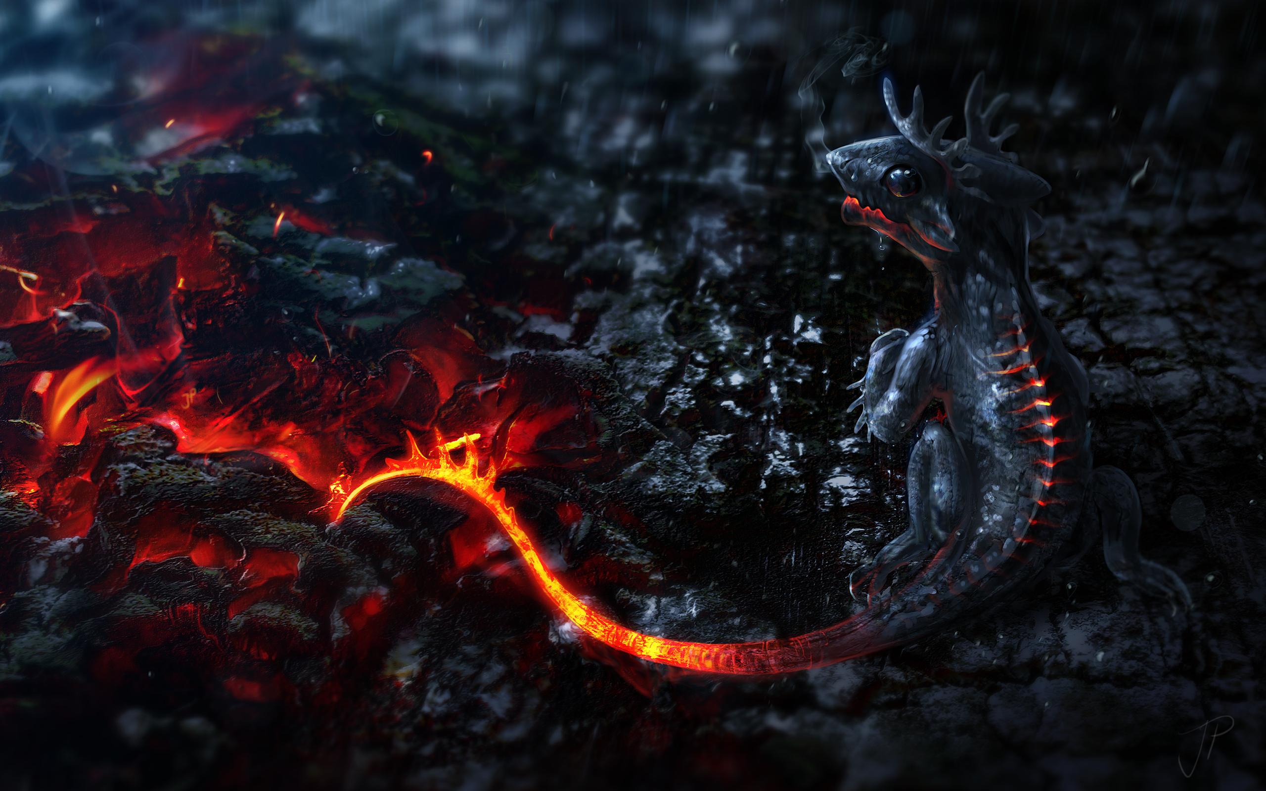 Drago di lava scuro, 2560x1600 WQXGA, Desktop