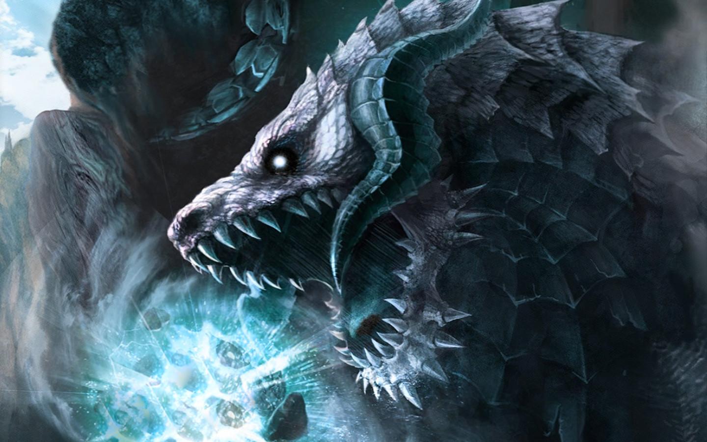 Drago blu ghiaccio, 1440x900 720p, Laptop