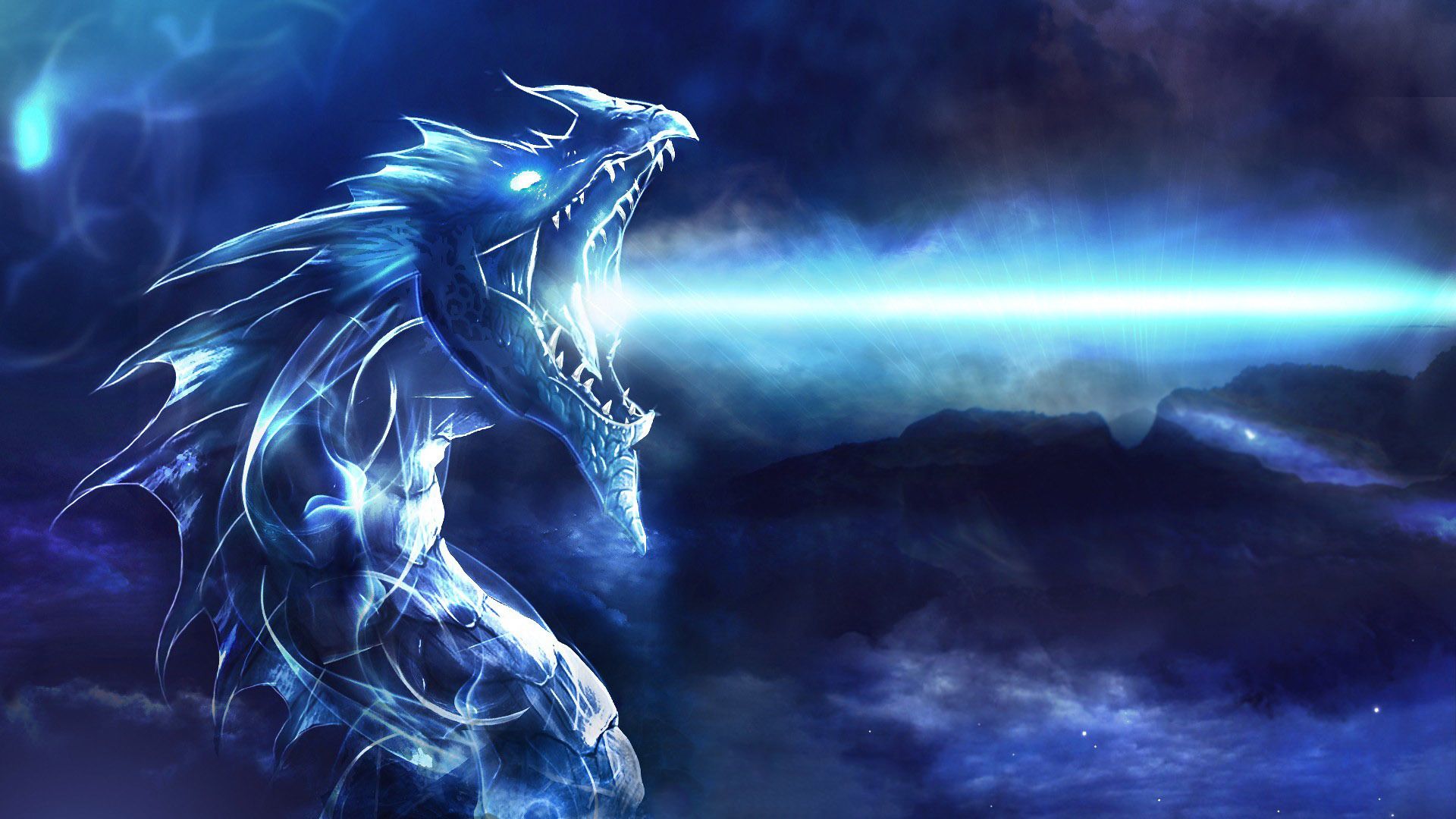 Drago di ghiaccio blu, 1920x1080 1080p, Laptop