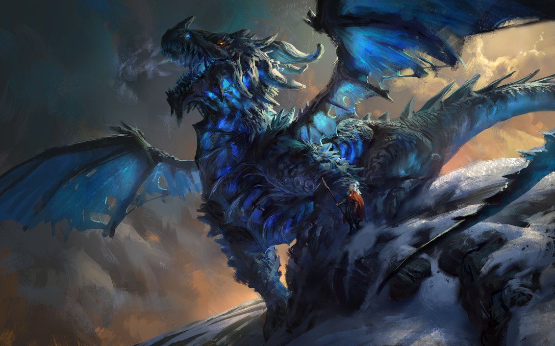 Drago blu su montagna, 1132x706 HD, PC Desktop