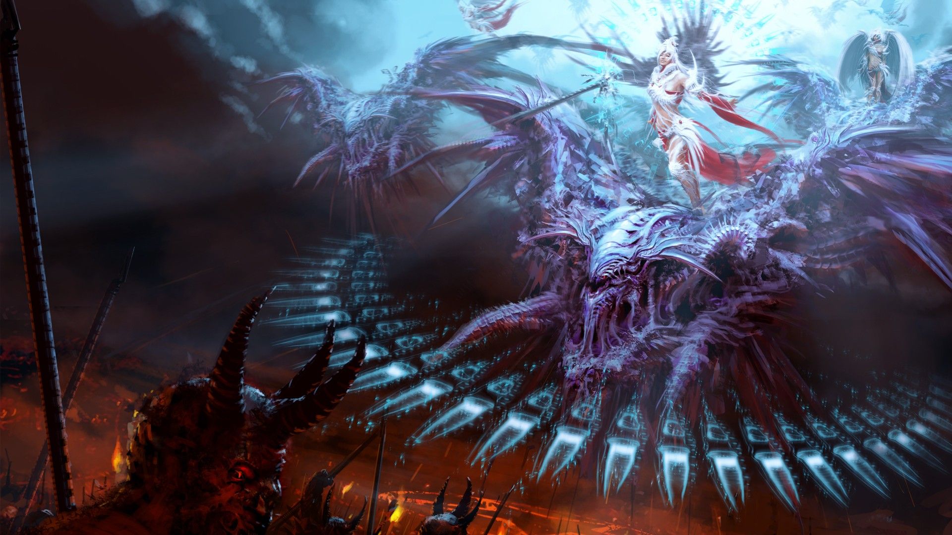 Ragazza con drago fantasy, 1920x1080 1080p, Laptop