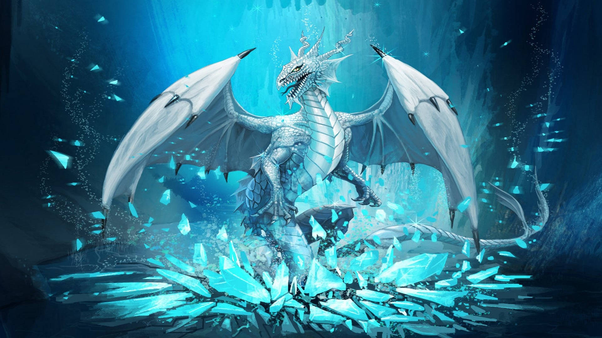 Drago di ghiaccio blu, 1920x1080 Full HD, PC