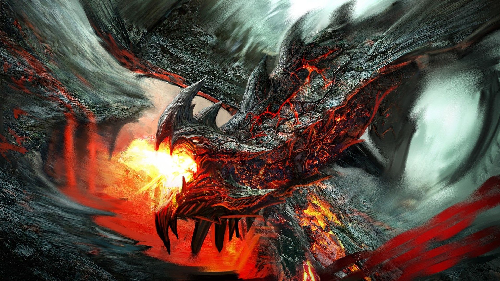 Drago di lava infuocato, 1920x1080 Full HD, Laptop