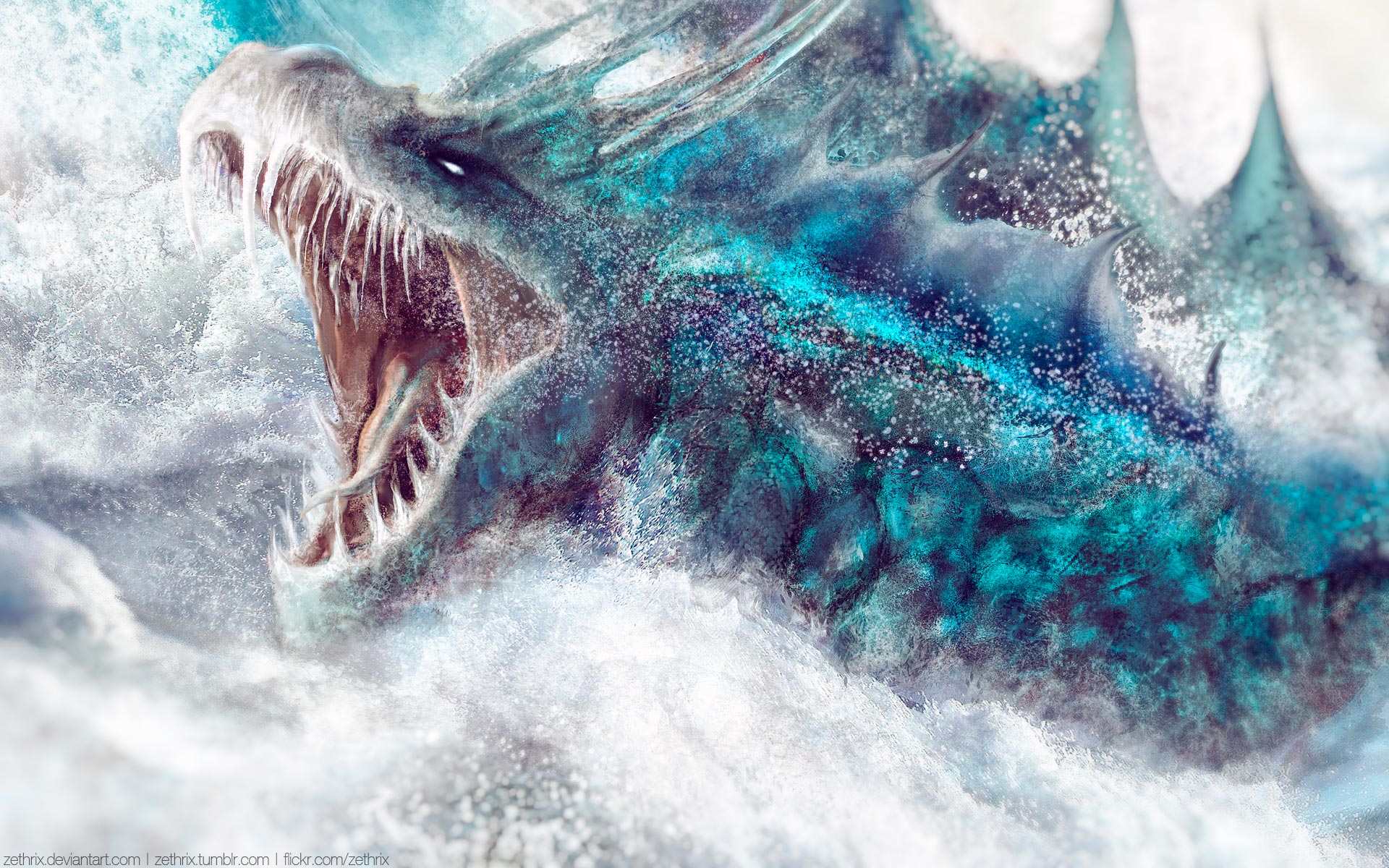 Drago d'acqua ruggente, 1920x1200 Full HD+, PC