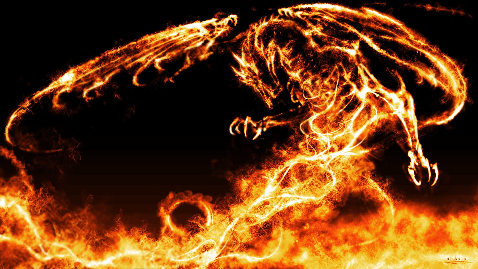 Drago di fuoco fiammeggiante, 1920x1080 Full HD, PC Desktop