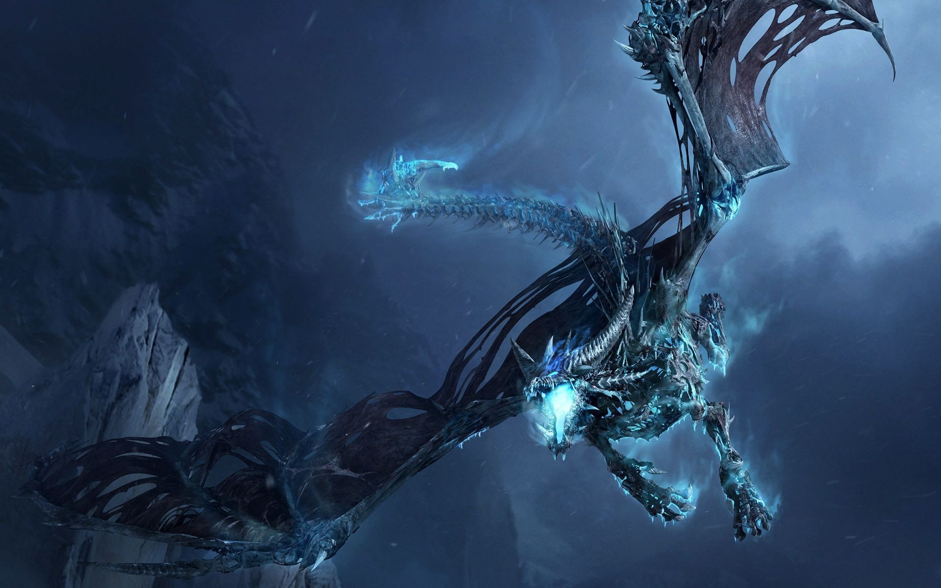 Drago spettrale blu ghiaccio, 1920x1200 Full HD+ WUXGA, PC Desktop