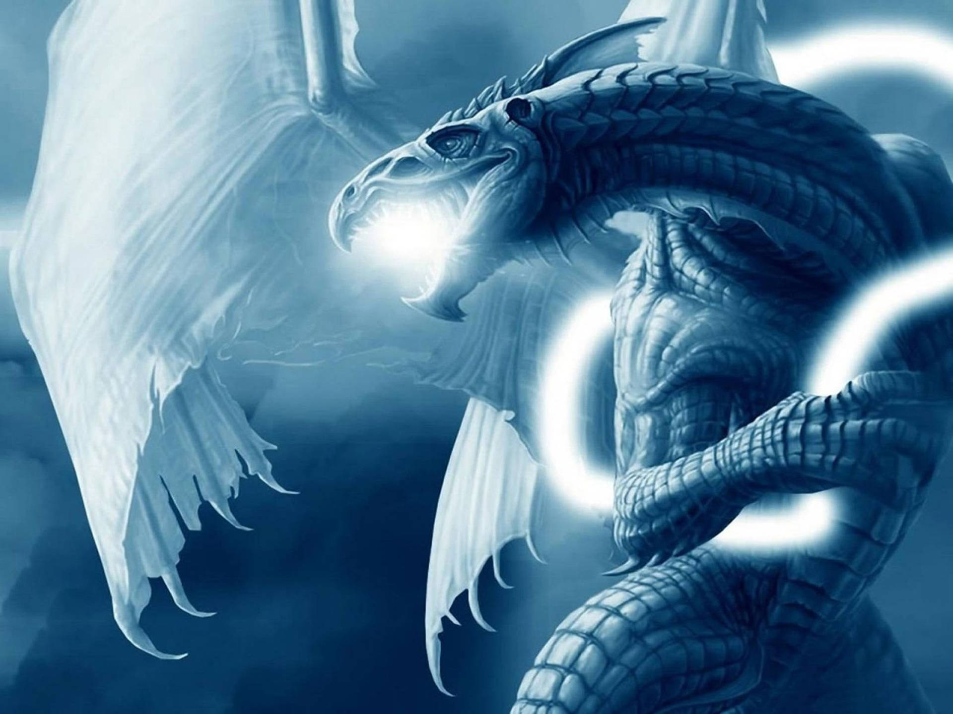 Drago di ghiaccio blu, 1920x1440 Full HD+, Desktop