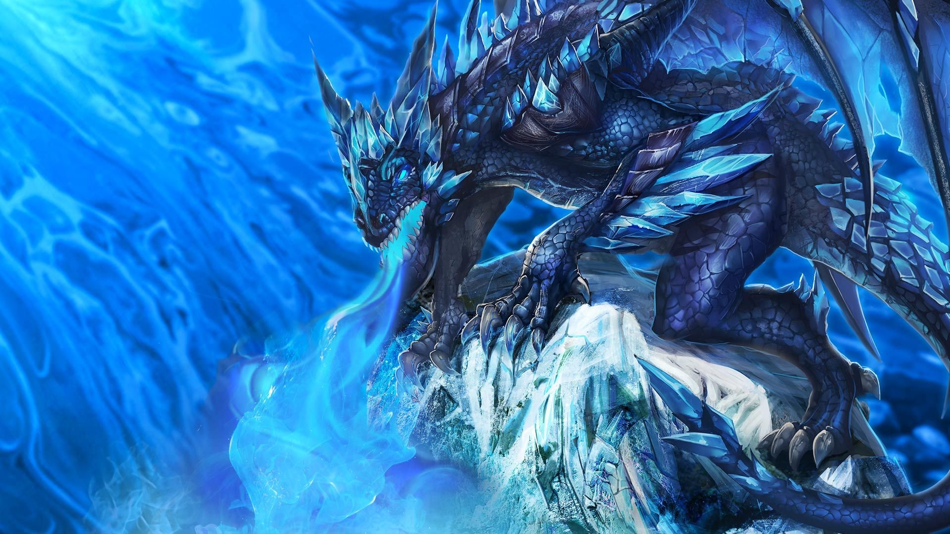 Drago blu di ghiaccio, 1920x1080 1080p, Desktop