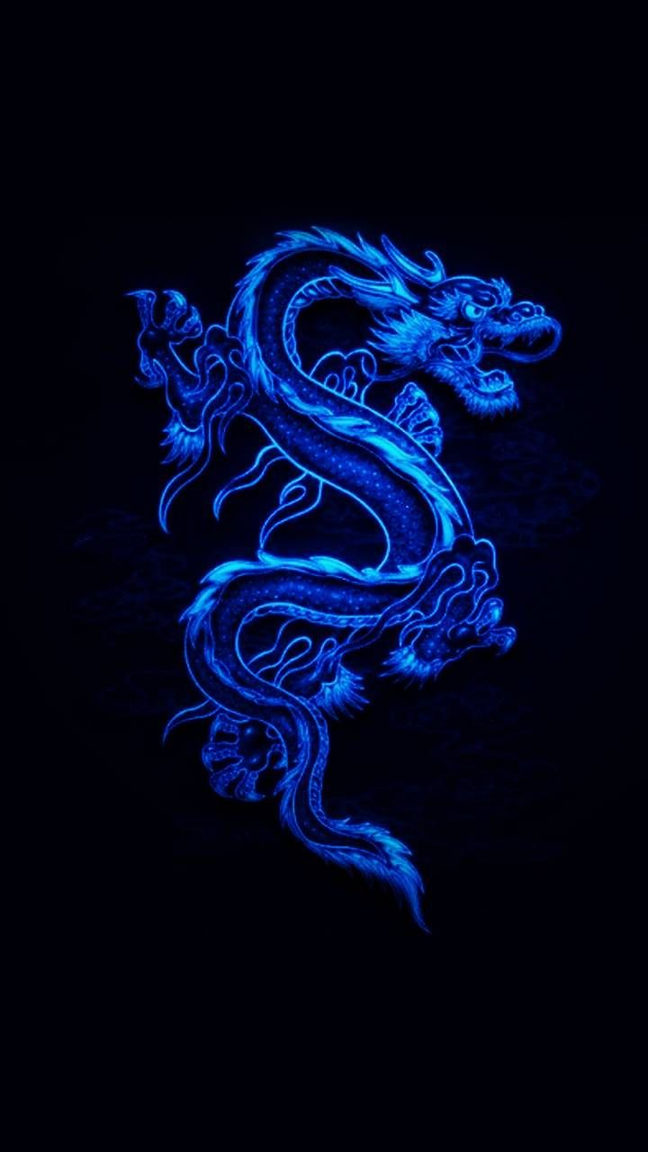 Drago blu luminoso, 720x1280 Verticale, Android