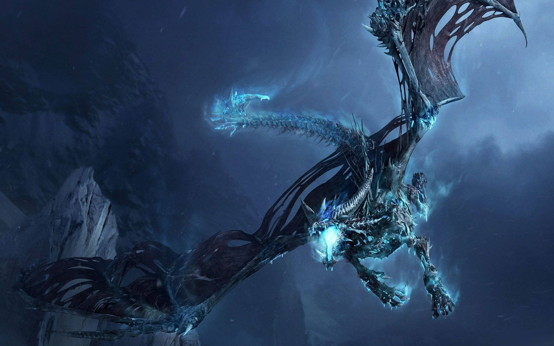 Drago blu spettrale volante, 1920x1200 Full HD+, PC