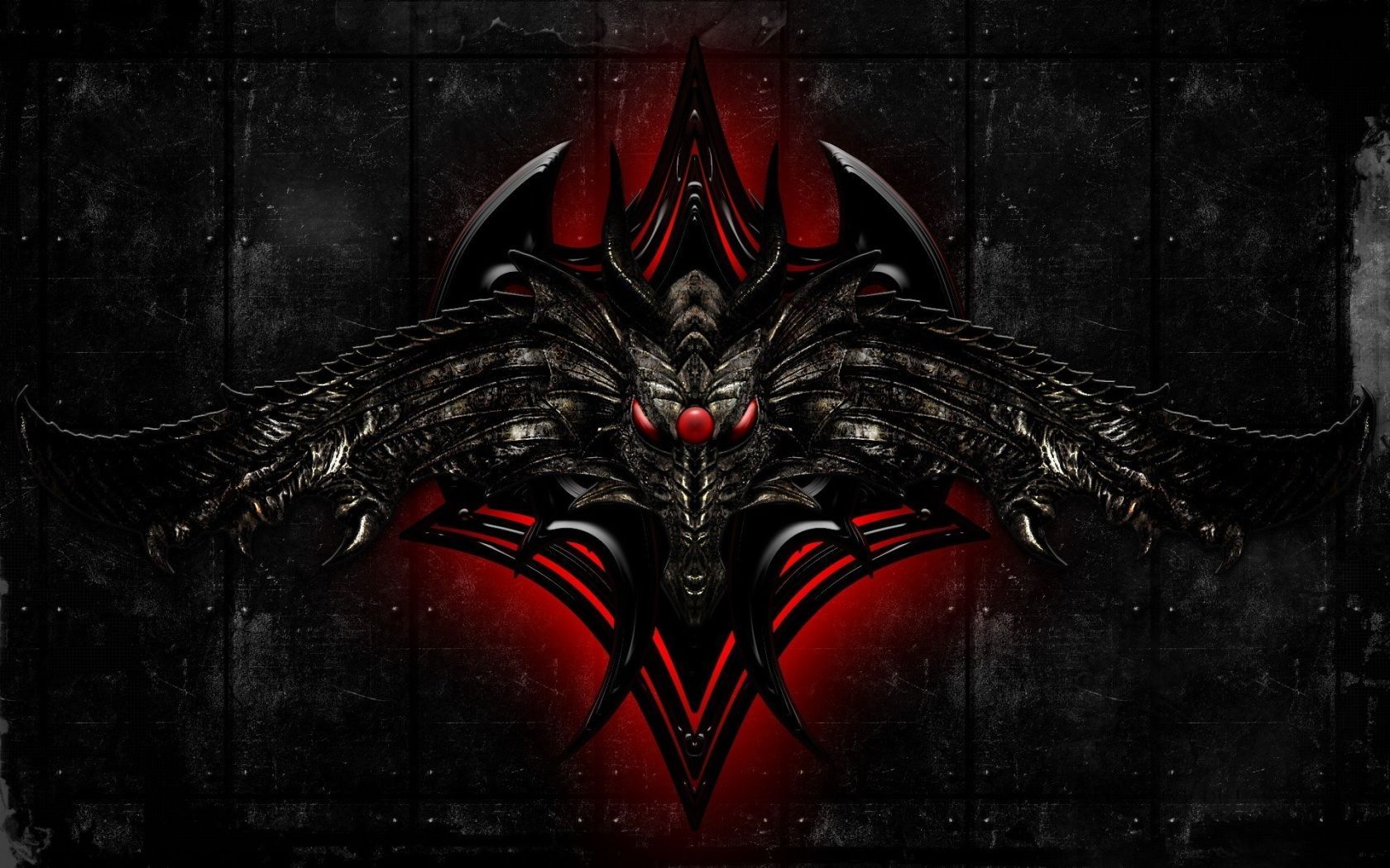 Drago nero alato rosso, 1680x1050 900p, Laptop