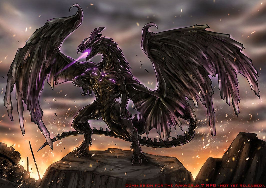 Drago nero alato su rocce, 1063x752 HD, Laptop