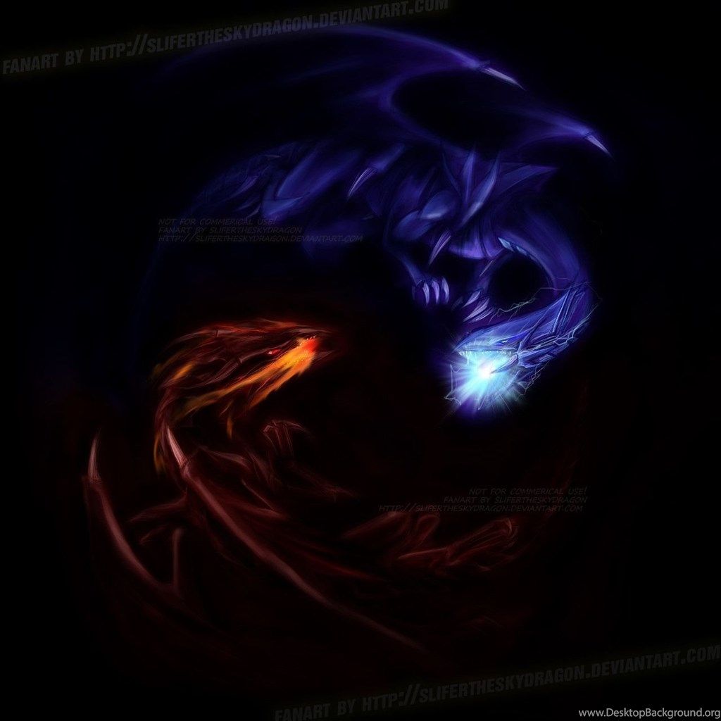 Draghi blu e rosso yin-yang, 1024x1024 HD, Desktop