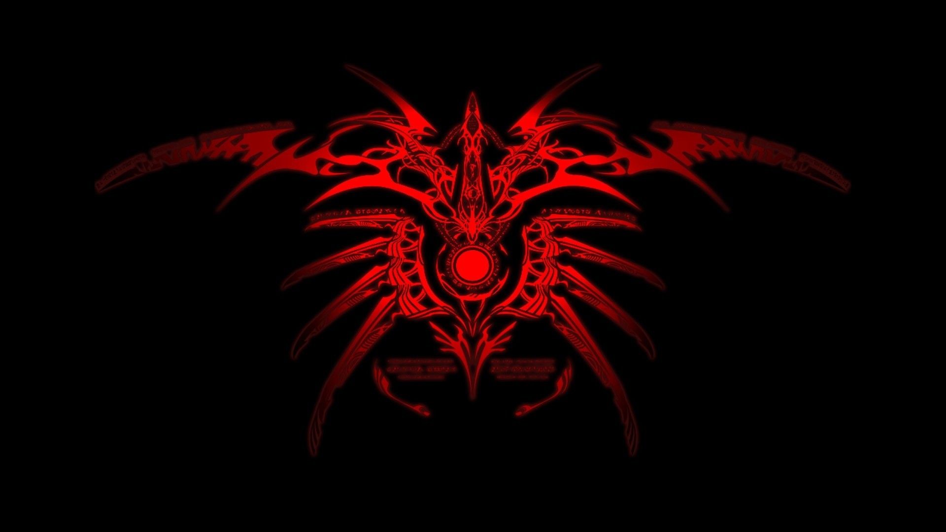 Drago rosso stilizzato astratto, 1920x1080 Full HD, Desktop