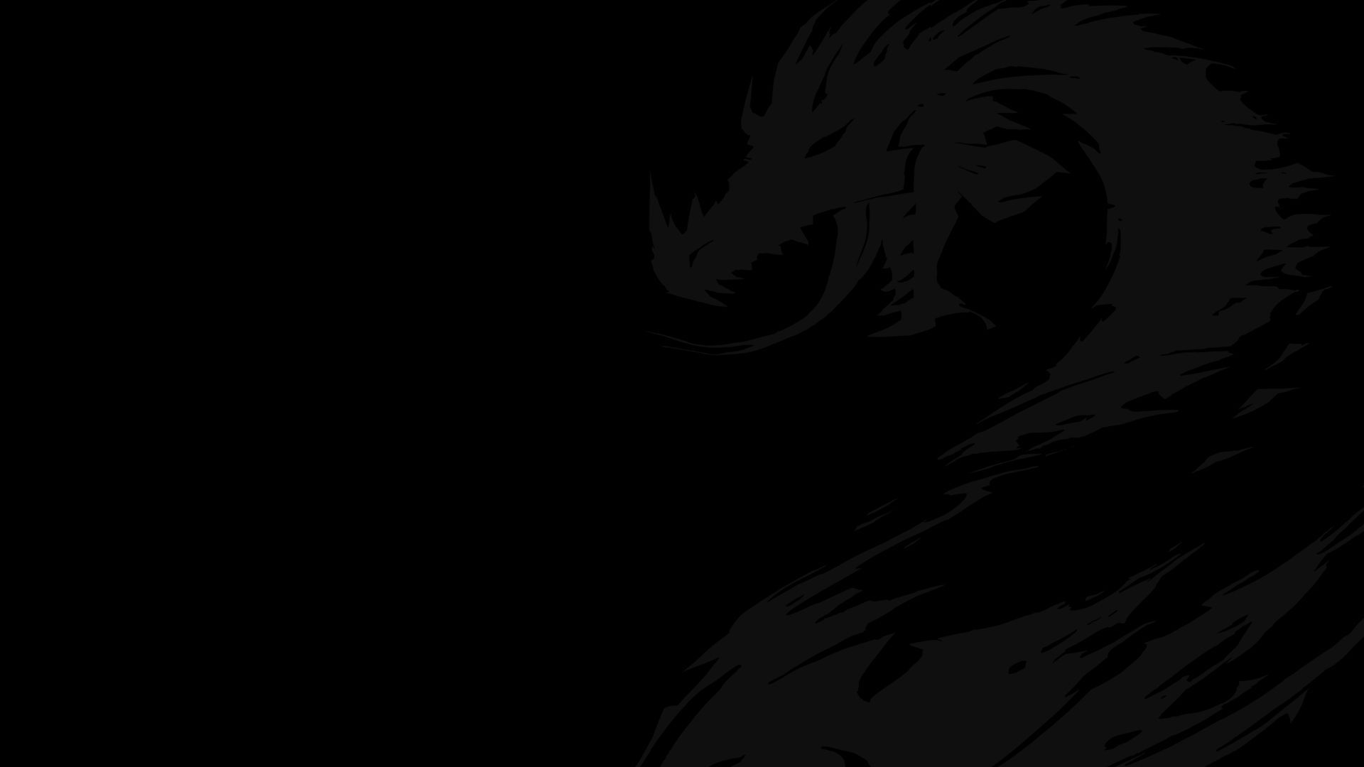 Drago nero silhouette scuro, 1920x1080 Full HD 1080p, Laptop