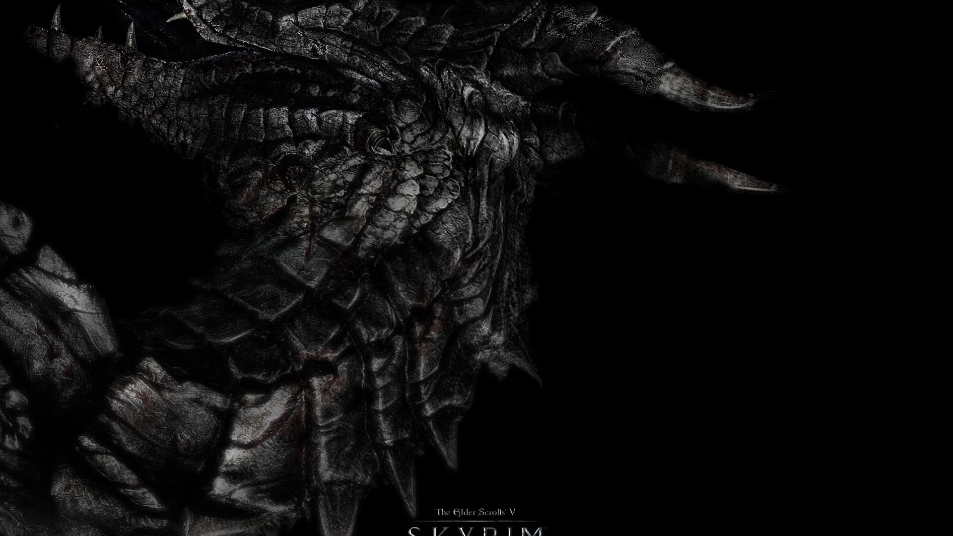Drago nero Skyrim, 1920x1080 Full HD 1080p, PC Desktop