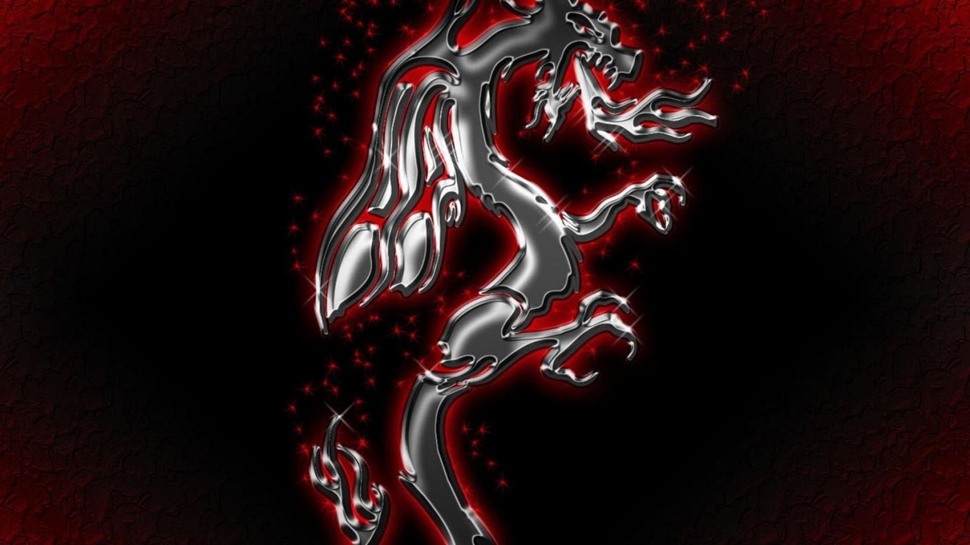 Drago nero e rosso, 1920x1080 1080p, Desktop