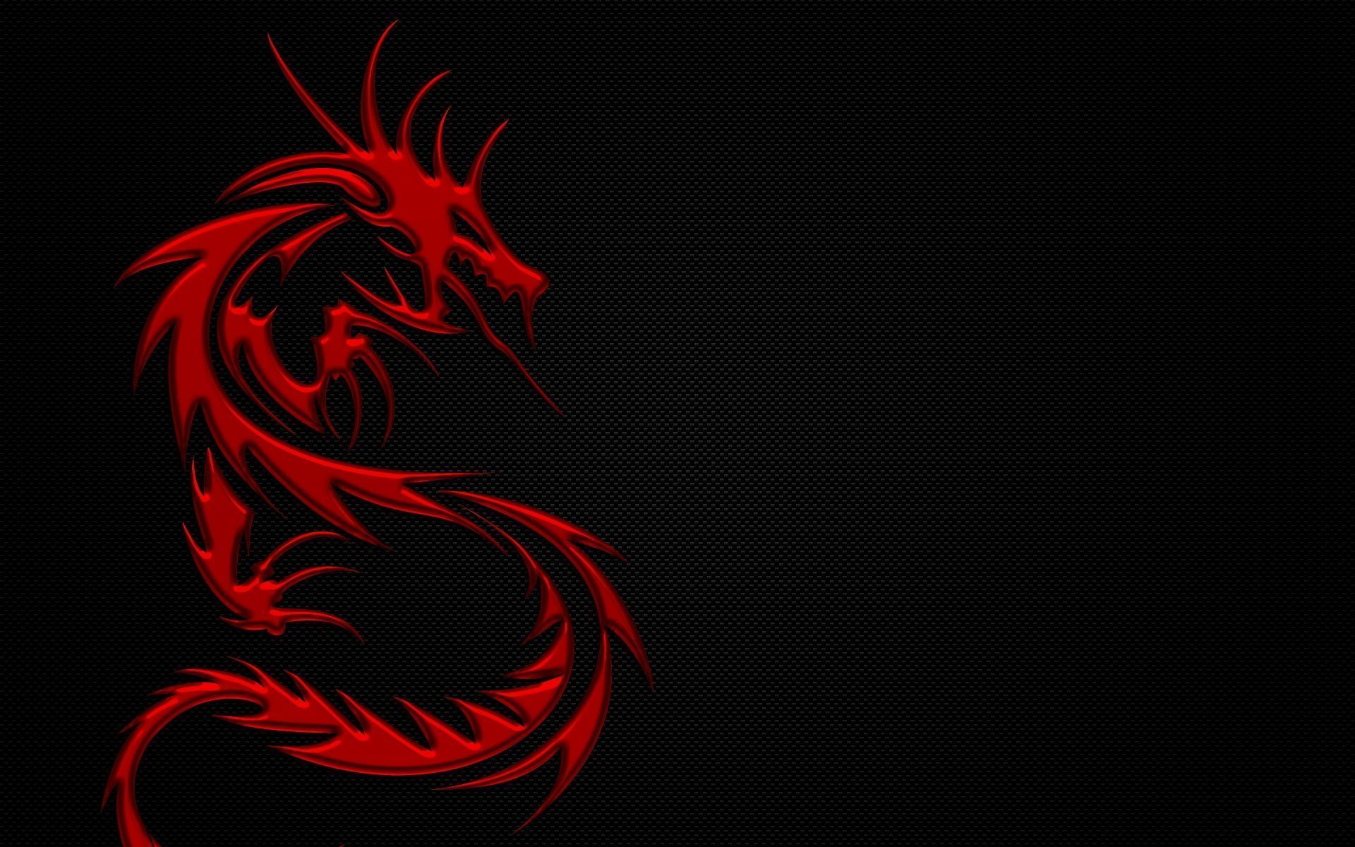 Drago rosso stilizzato sfondo nero, 1920x1200 Full HD+ WUXGA, Laptop