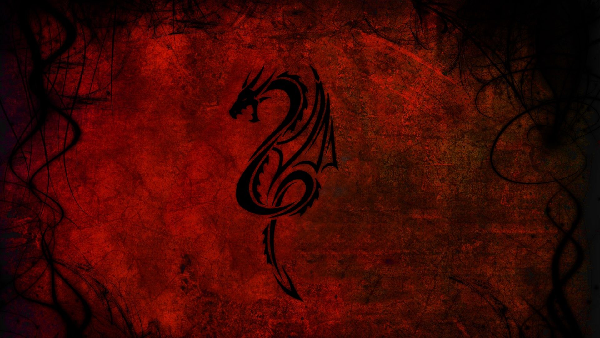 Drago nero rosso texture, 1920x1080 Full HD 1080p, Desktop