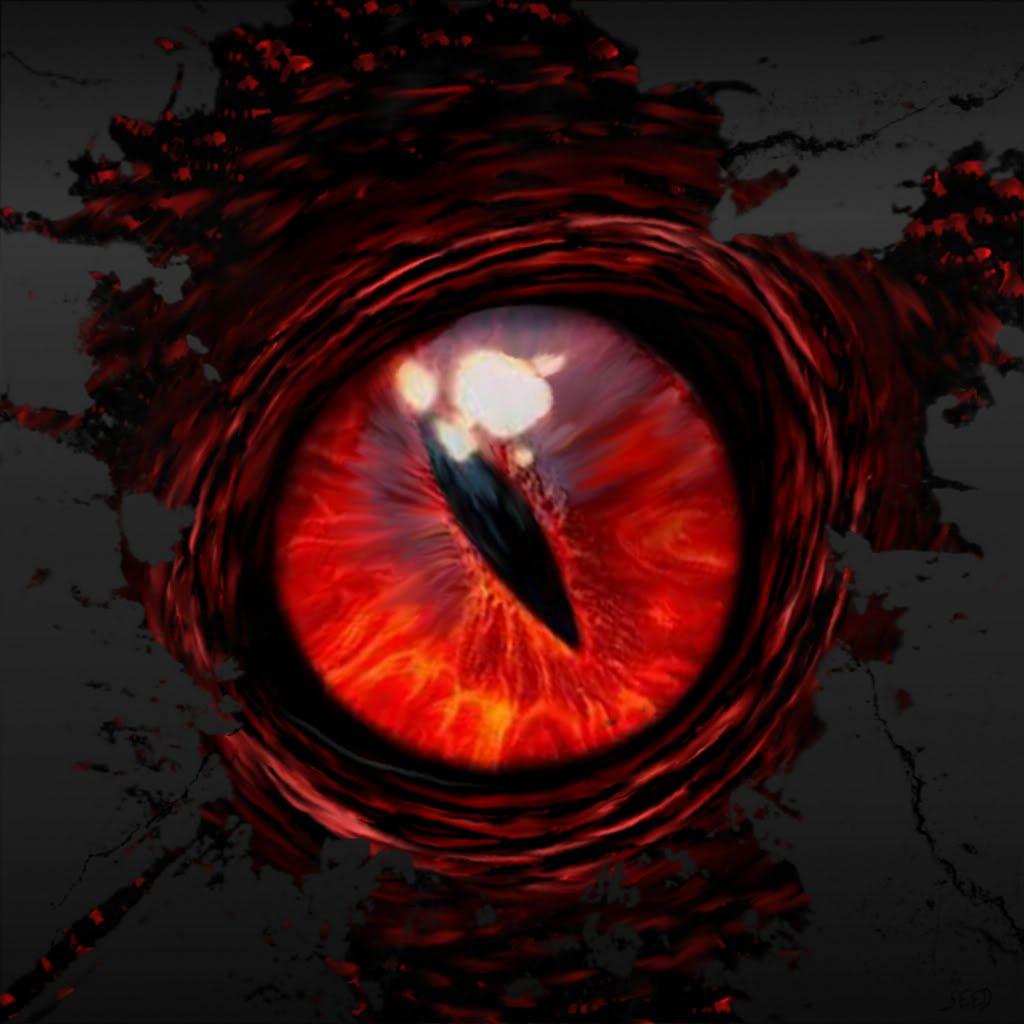 Occhio di drago rosso e nero, 1024x1024 HD, PC