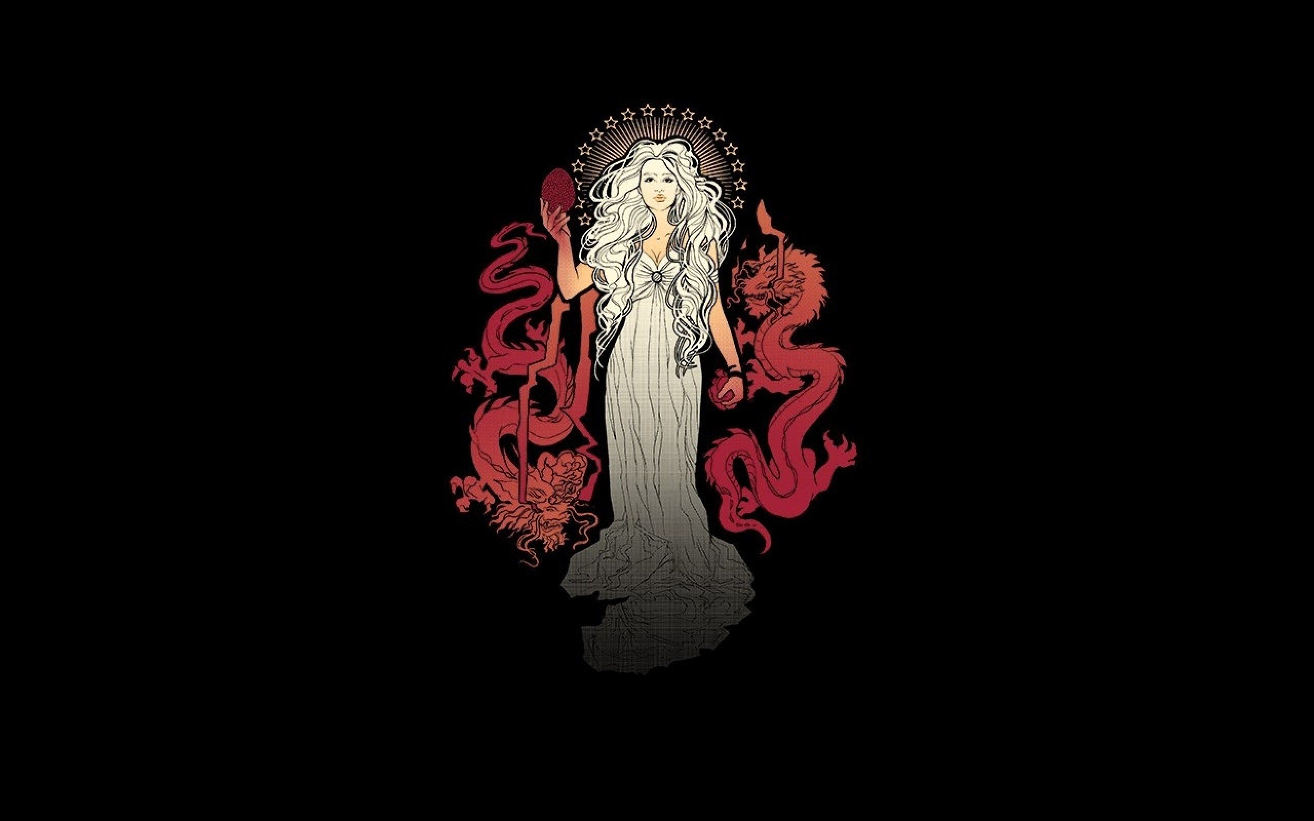 Daenerys con drago rosso, 2560x1600 WQXGA, Laptop
