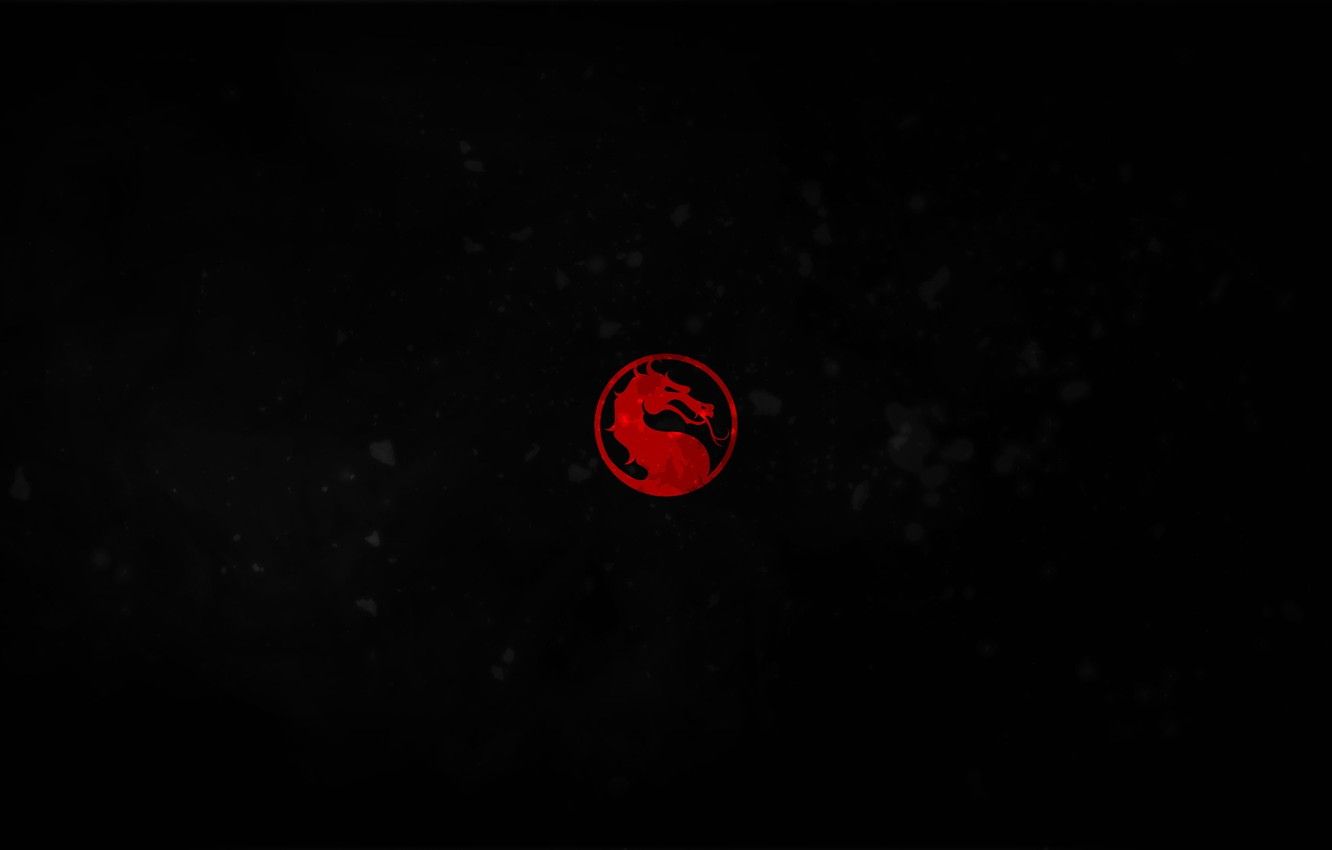 Logo drago rosso Mortal Kombat, picchiaduro, 1332x850 HD, Desktop