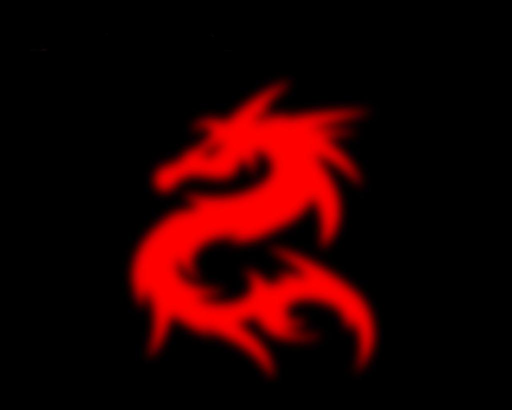 Drago rosso tribale su nero, 1024x819 HD, iMac