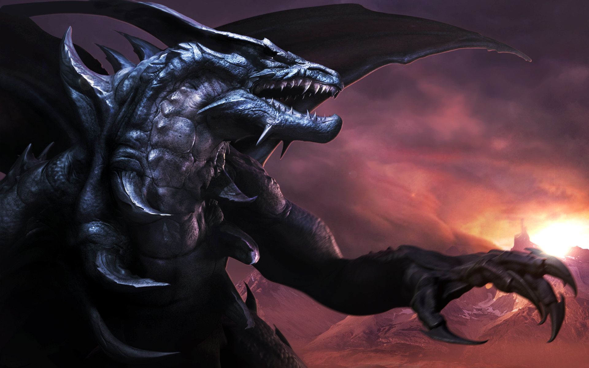 Drago nero occhi rossi, 1920x1200 Full HD+, iMac