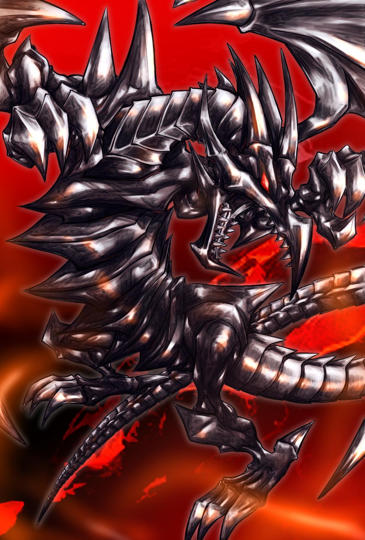 Drago nero metallico sfondo rosso, 1181x1748 Full HD Verticale, iPhone