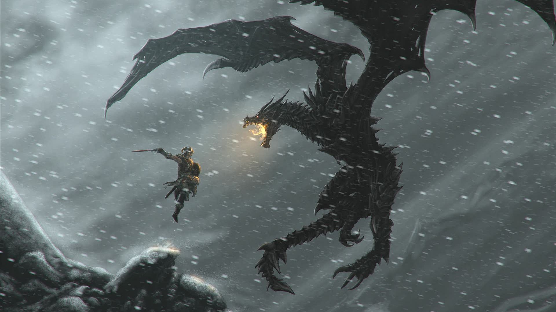 Dark Souls drago bianco fantasy, 1920x1080 Full HD, PC Desktop