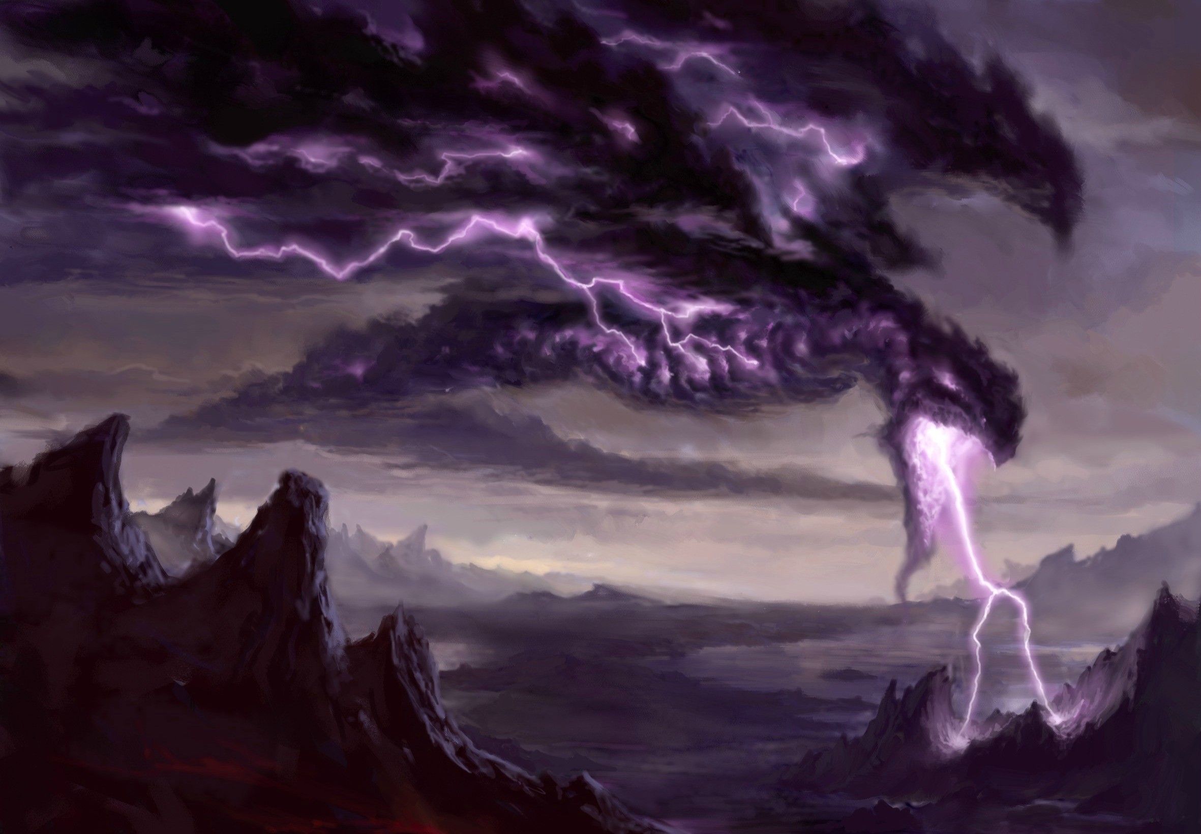Drago viola di fulmini, 2362x1641 alta risoluzione, Laptop