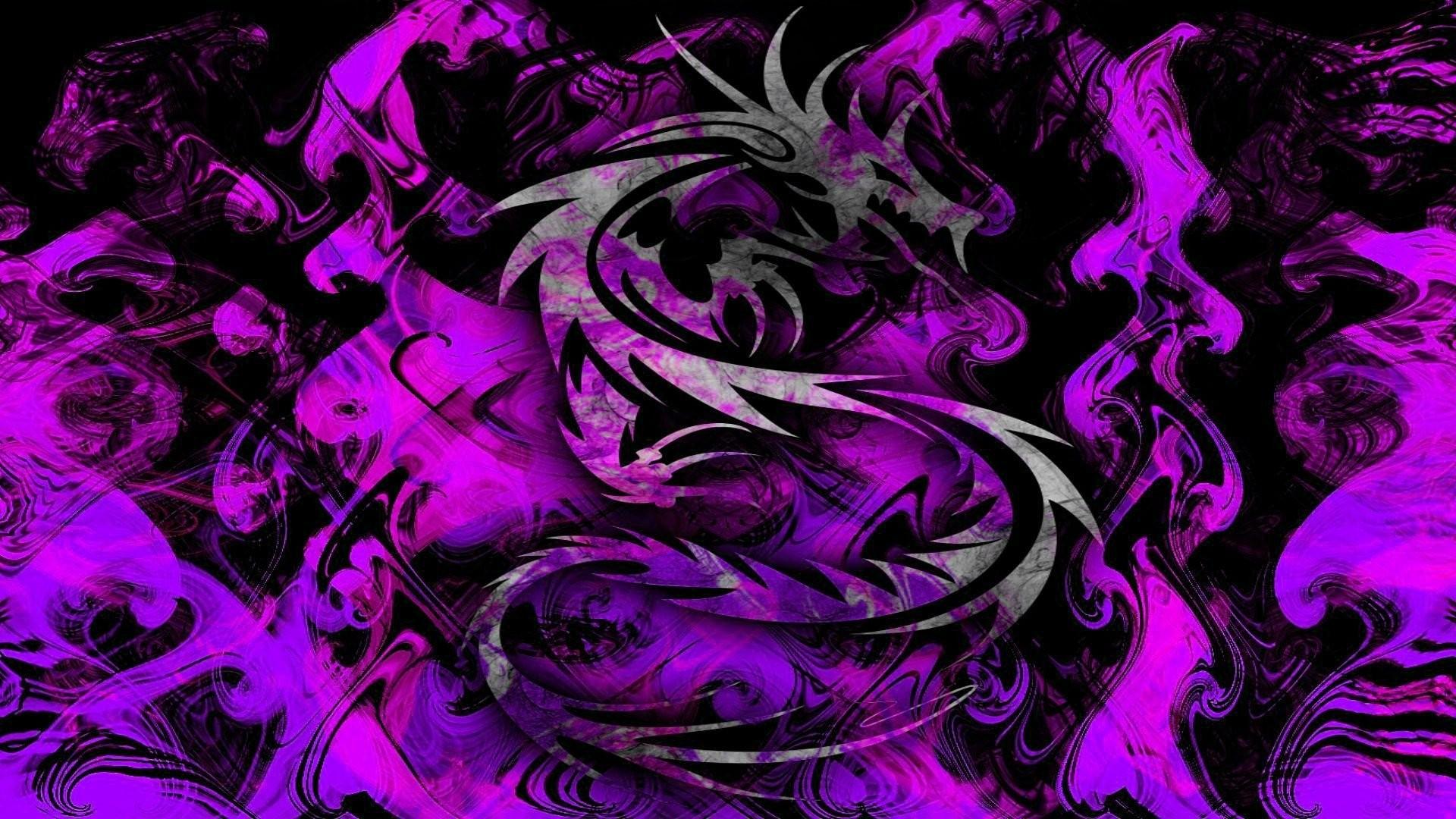 Drago viola stilizzato, 1280x800 HD, HP Laptop