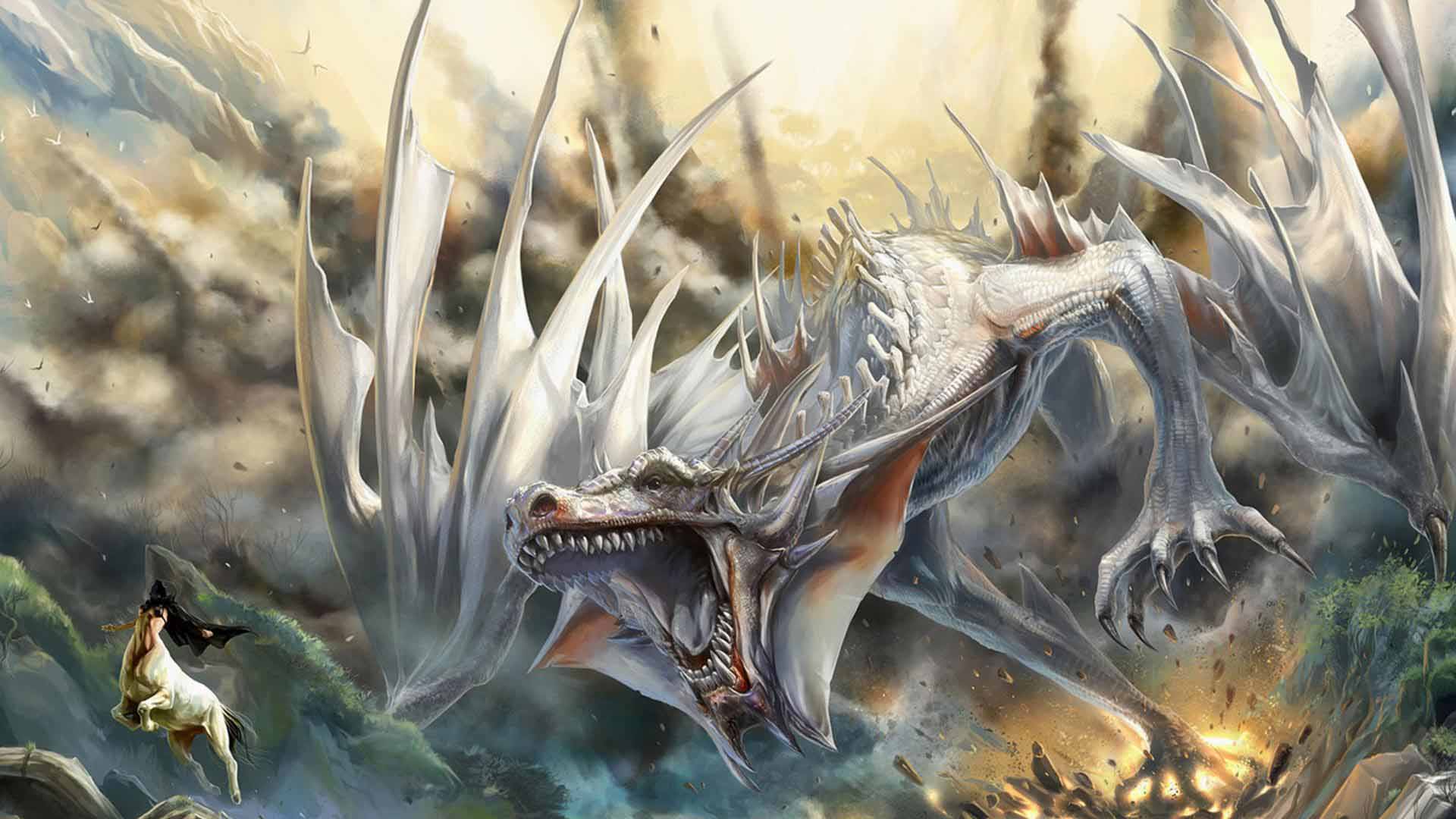 Drago bianco tra rocce, 1920x1080 Full HD 1080p, PC Desktop