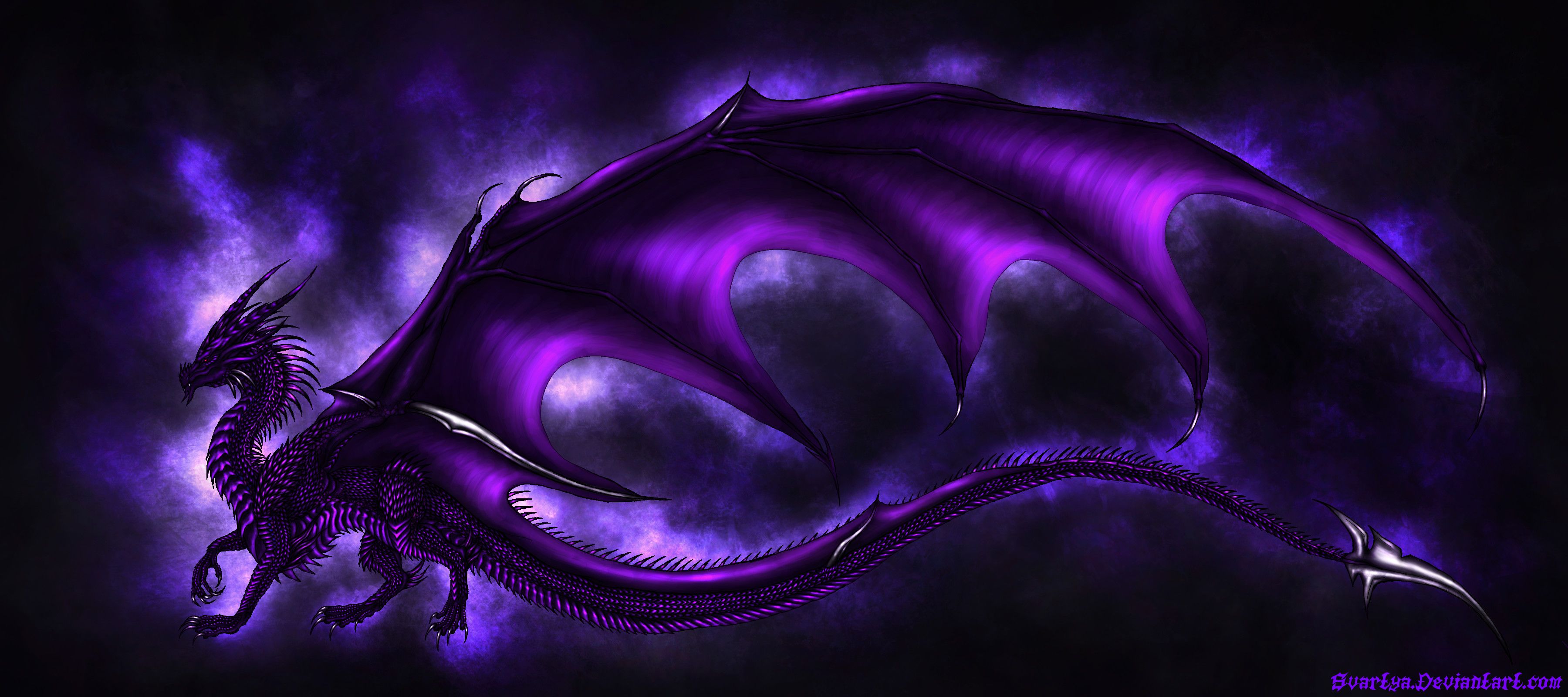 Drago tribale viola, 1920x1080 Full HD, PC