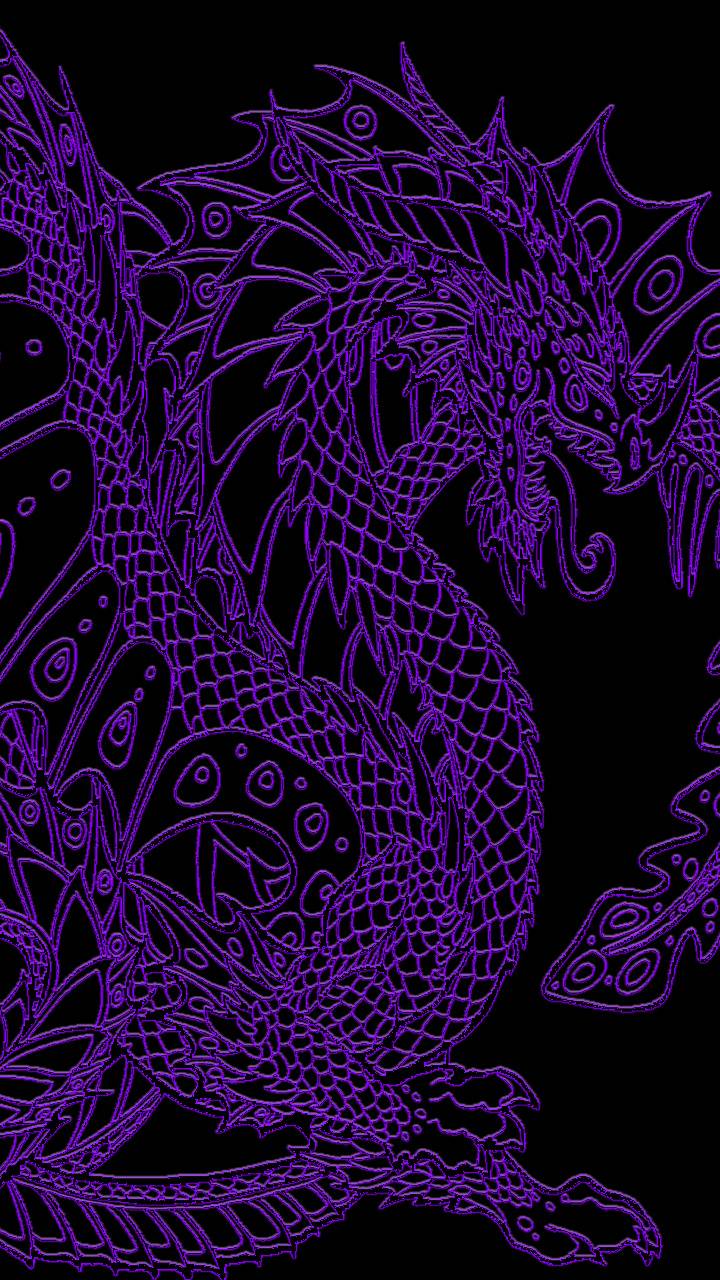 Drago viola con ali, 3600x1600 21:9, Monitor Gaming