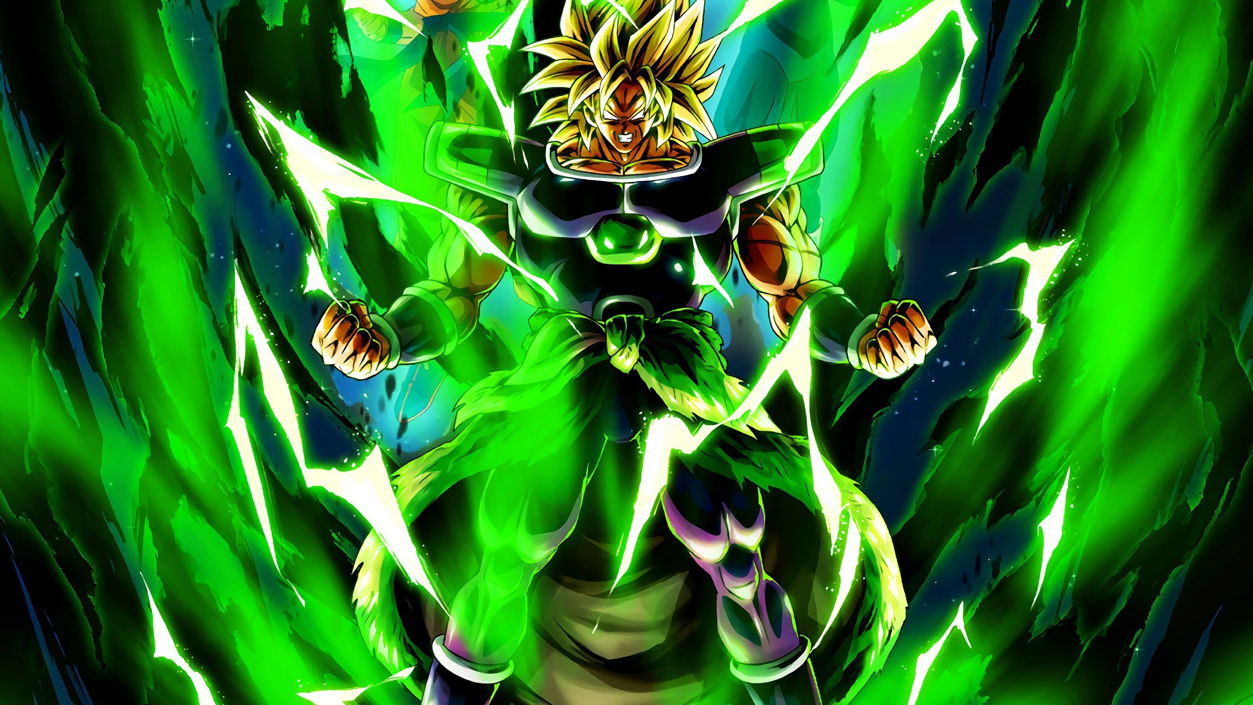 Broly Dragon Ball Super aura verde, 2560x1440 1440p, Desktop