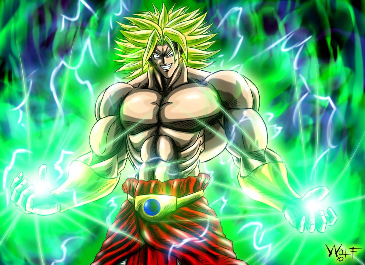 Broly Super Saiyan aura verde, 1224x890 HD, PC