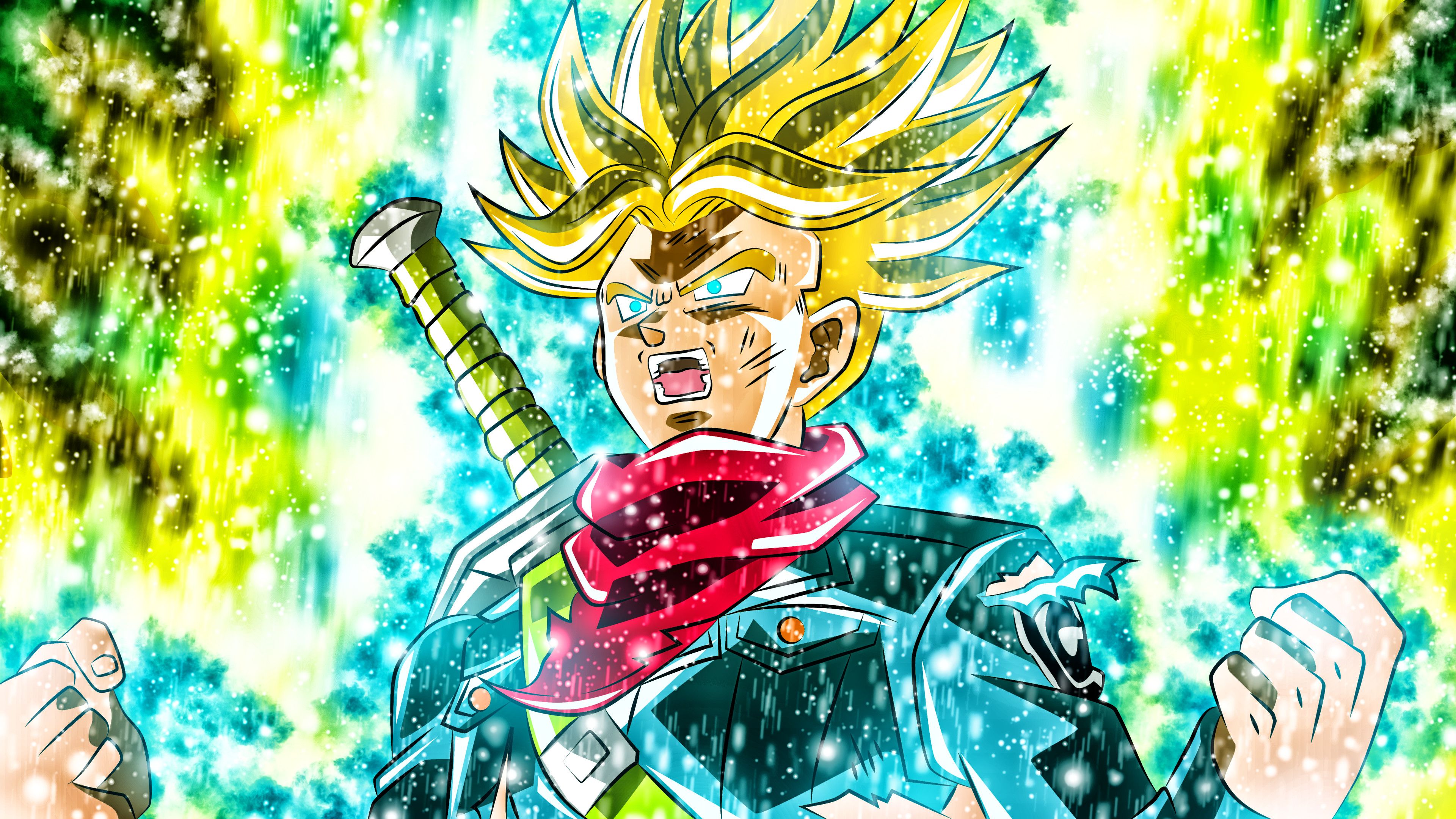 Trunks Super Saiyan, Dragon Ball, 3840x2160 4K, Monitor 4K